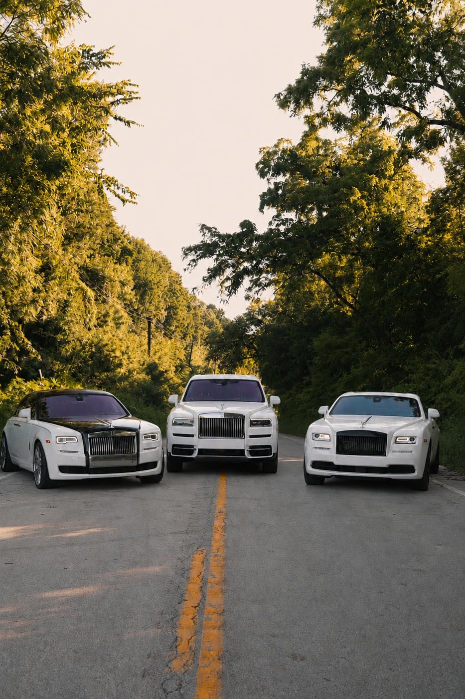 Triple Rolls-Royce Package: Ghost + Cullinan + Wraith for a Chicago wedding or event